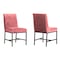 Armen Living Napoli Pink Velvet and Black Leg Modern Accent Dining Chair, PK2 LCNPSIPNK - alternate 1